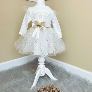 BabyGirl Floral Dress Baby Wedding Dress Elegant Party Tulle Dress For baby Girl